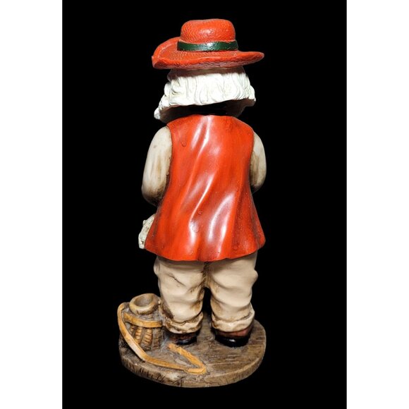 Christmas Santa Claus Bobble Head with Fish Fisherman Fishing 7 inches 2002 - Picture 5 of 9